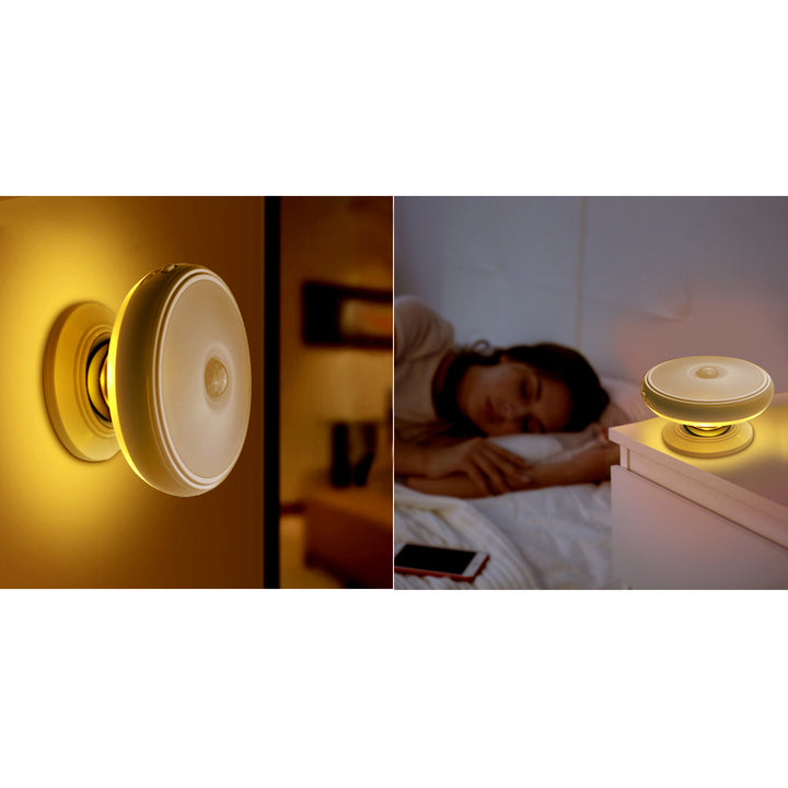 Maclean rörelsesensor LED-lampa, magnet, bakgrundsbelysning, ljuslägen: kontinuerlig, PIR-sensor, 3xAA, MCE223, 2 st
