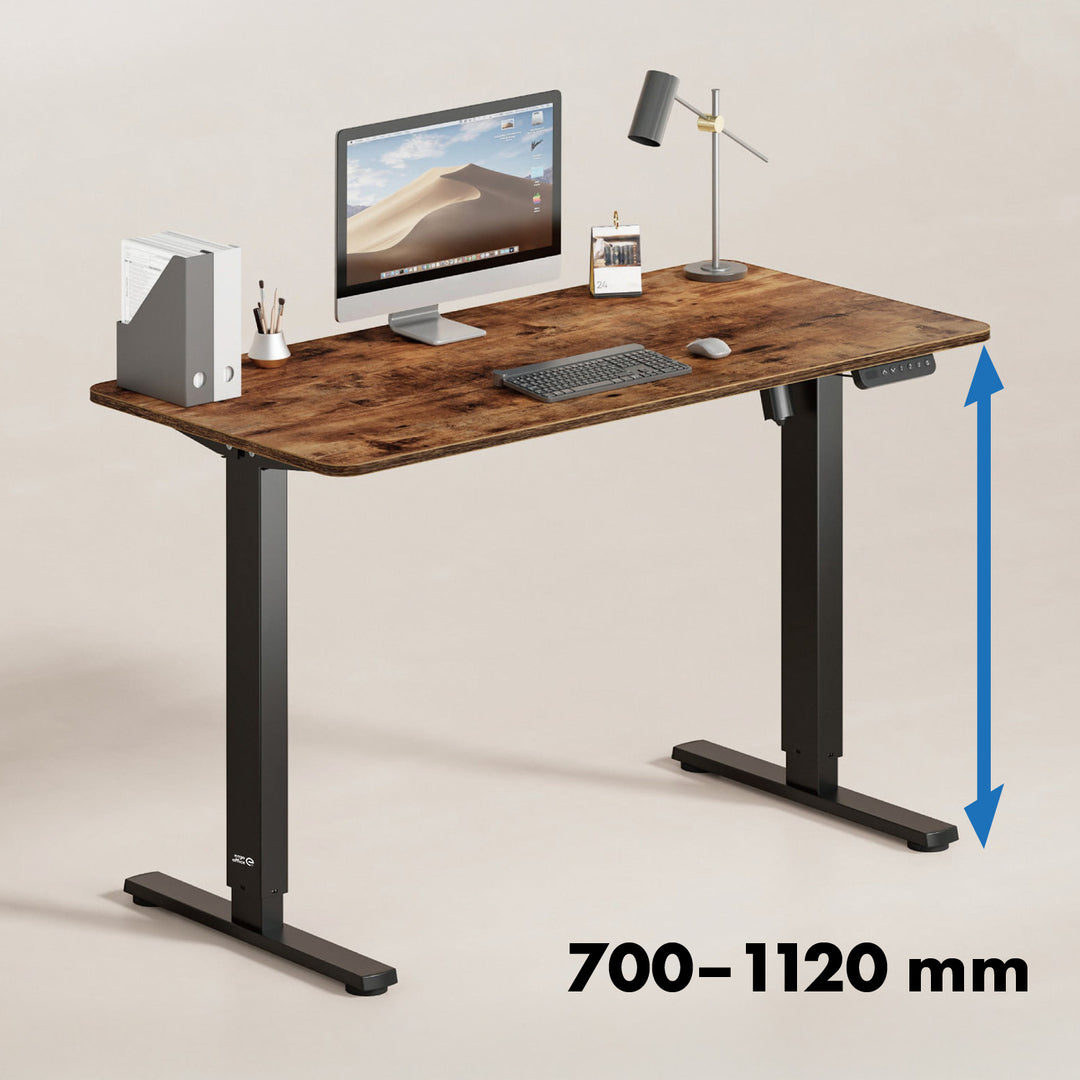 Ergo Office elektriskt höj- och sänkbart skrivbord, maxhöjd 1160mm, max - 80 kg, utan bordsskiva, svart, ER-400 B