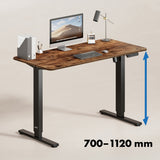 Ergo Office elektriskt höj- och sänkbart skrivbord, maxhöjd 1160mm, max - 80 kg, utan bordsskiva, svart, ER-400 B
