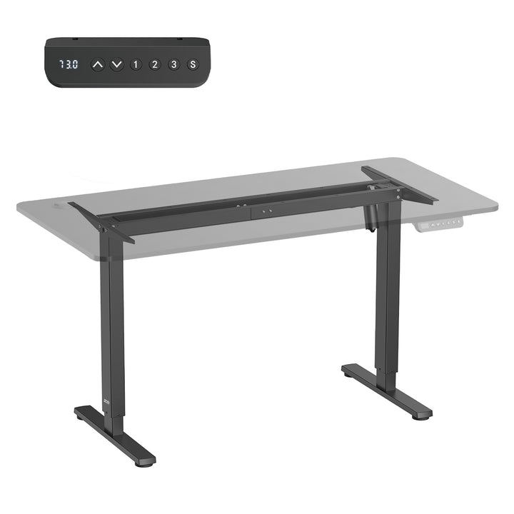 Ergo Office elektriskt höj- och sänkbart skrivbord, maxhöjd 1160mm, max - 80 kg, utan bordsskiva, svart, ER-400 B