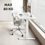 Höjdjusterbart elektriskt skrivbord Ergo Office, maxhöjd 1160mm, max - 80 kg, utan bordsskiva, vit, ER-400 W