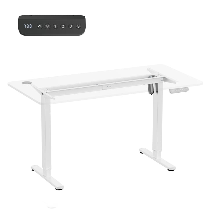 Höjdjusterbart elektriskt skrivbord Ergo Office, maxhöjd 1160mm, max - 80 kg, utan bordsskiva, vit, ER-400 W