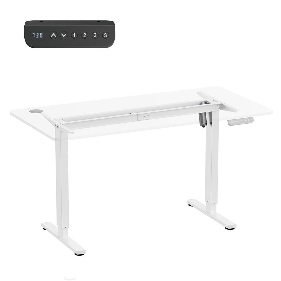 Höjdjusterbart elektriskt skrivbord Ergo Office, maxhöjd 1160mm, max - 80 kg, utan bordsskiva, vit, ER-400 W