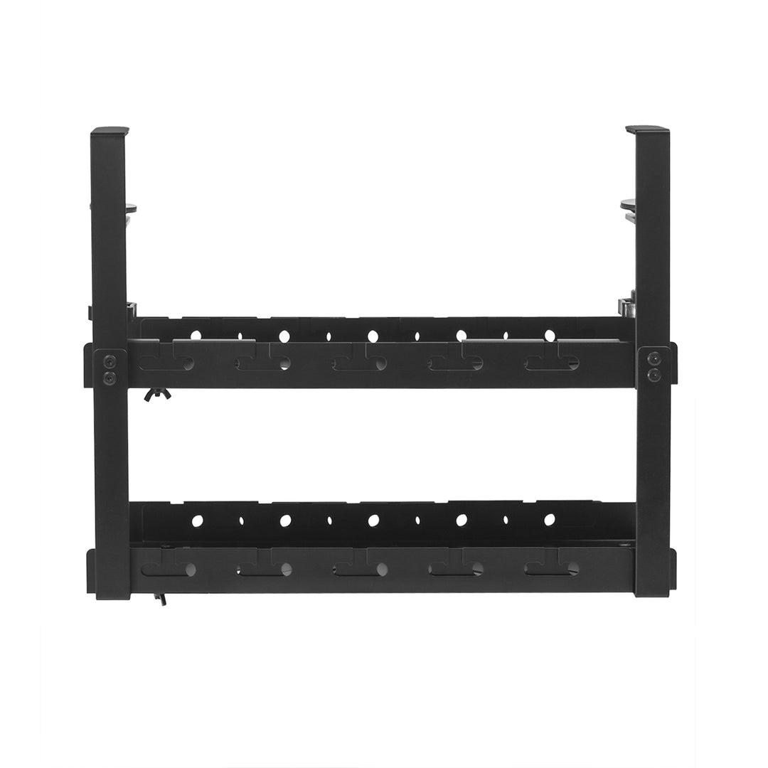 Maclean kabelhanterare under skrivbord, max. belastning 5 kg, max. 728 mm, 2 nivåer, svart, MC-102 B