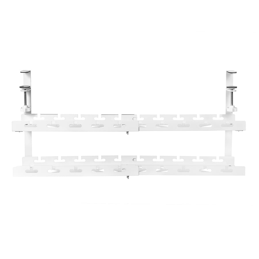Maclean kabelhanterare under skrivbord, max. belastning 5 kg, max. 728 mm, 2 nivåer, vit, MC-102 W