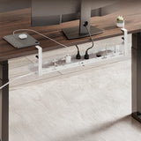 Maclean kabelhanterare under skrivbord, max. belastning 5 kg, max. 728 mm, 2 nivåer, vit, MC-102 W