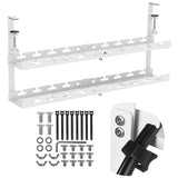 Maclean kabelhanterare under skrivbord, max. belastning 5 kg, max. 728 mm, 2 nivåer, vit, MC-102 W