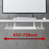 Maclean kabelhanterare under skrivbord, max. belastning 5 kg, max. 728 mm, vit, MC-103 W