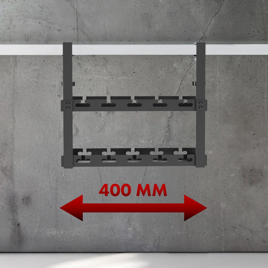 Maclean kabelhanterare under skrivbord, maxbelastning 5 kg, 2 nivåer, svart, MC-104 B