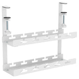 Maclean kabelhanterare under skrivbord, maxbelastning 5 kg, 2 nivåer, vit, MC-104 W
