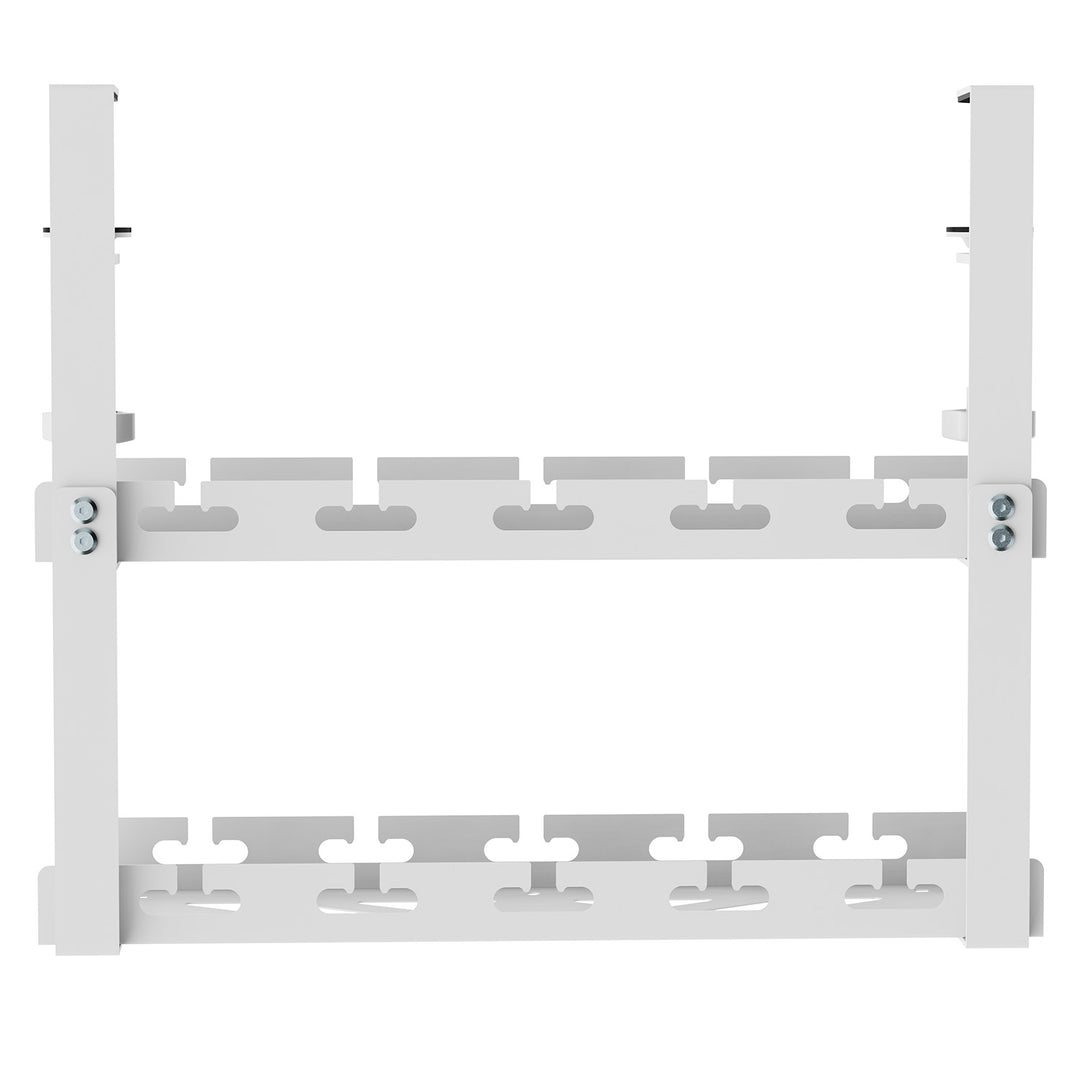 Maclean kabelhanterare under skrivbord, maxbelastning 5 kg, 2 nivåer, vit, MC-104 W