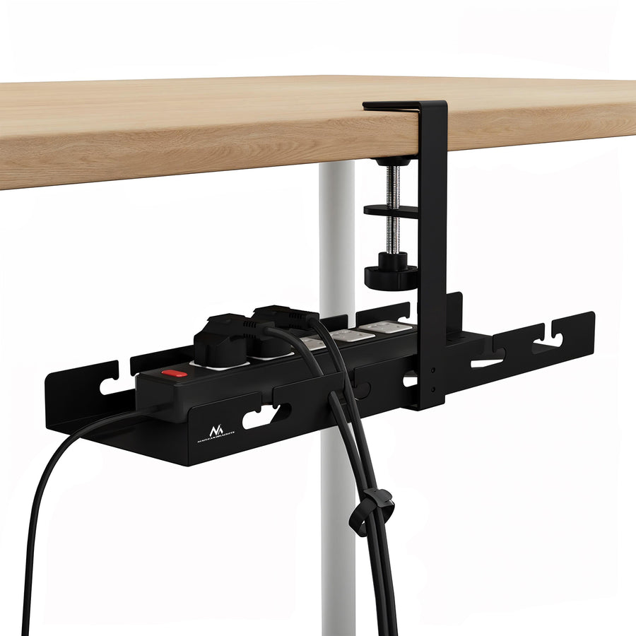 Maclean kabelhanterare under skrivbord, maxbelastning 5 kg, svart, MC-105 B