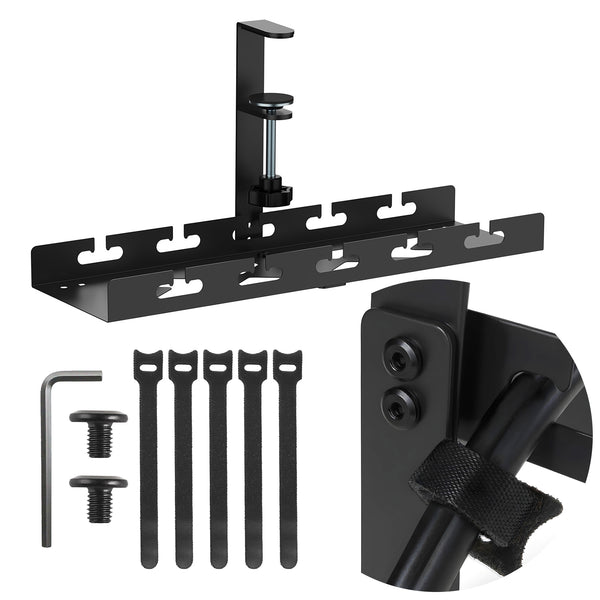 Maclean kabelhanterare under skrivbord, maxbelastning 5 kg, svart, MC-105 B