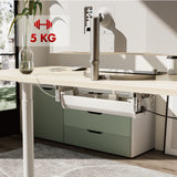 Maclean kabel-/förlängningshanterare under skrivbord, maxbelastning 5 kg, vit, MC-106 W
