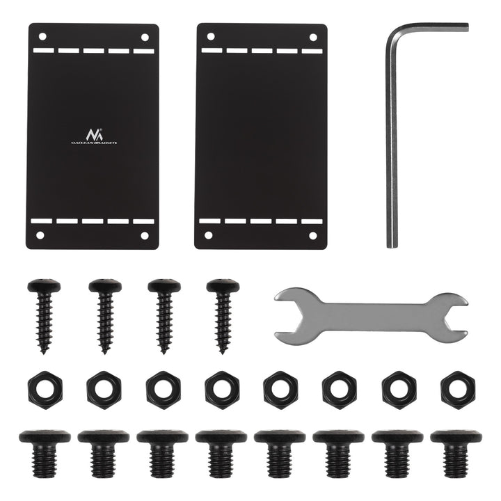 Maclean kompakt kabelhanterare under skrivbord, max. belastning 5 kg, svart, MC-107 B