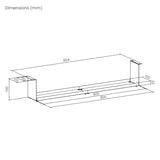 Maclean kompakt kabelhanterare under skrivbord, max. belastning 5 kg, svart, MC-107 B
