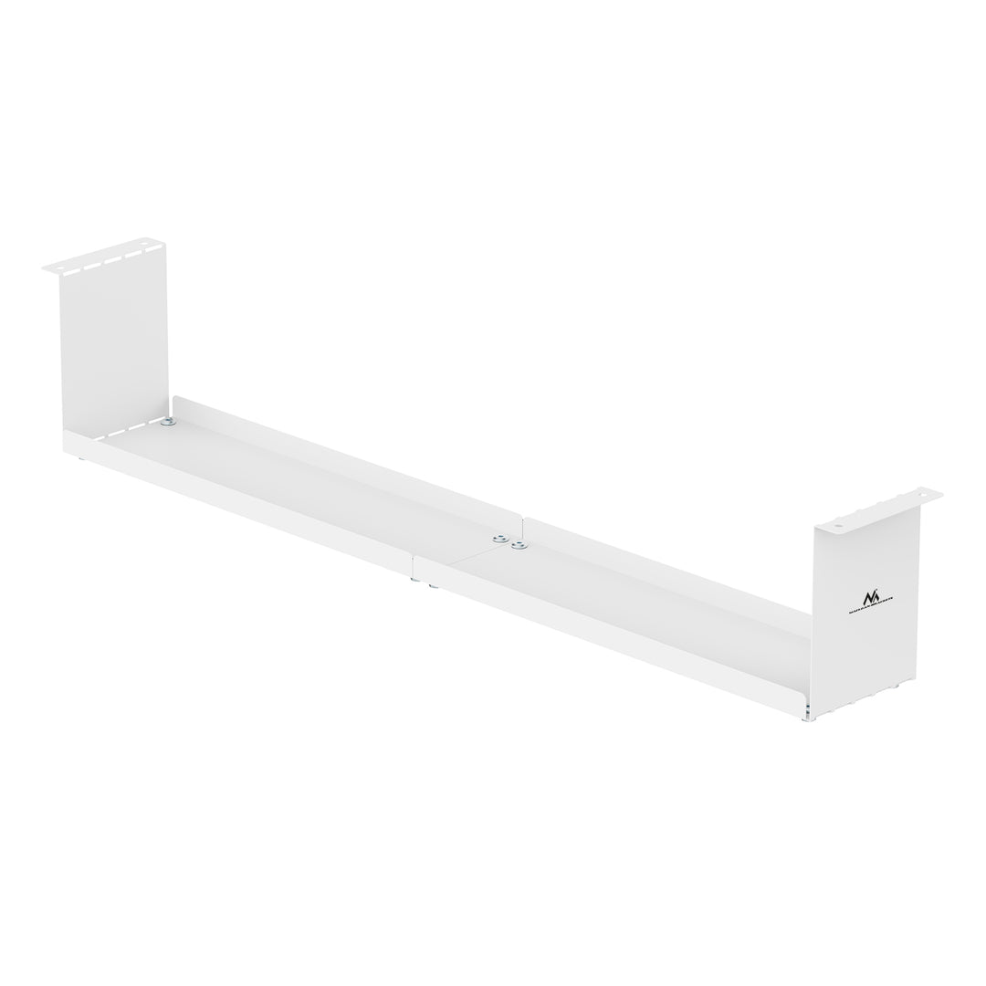 Maclean kompakt kabelhanterare under skrivbord, max. belastning 5 kg, vit, MC-107 W