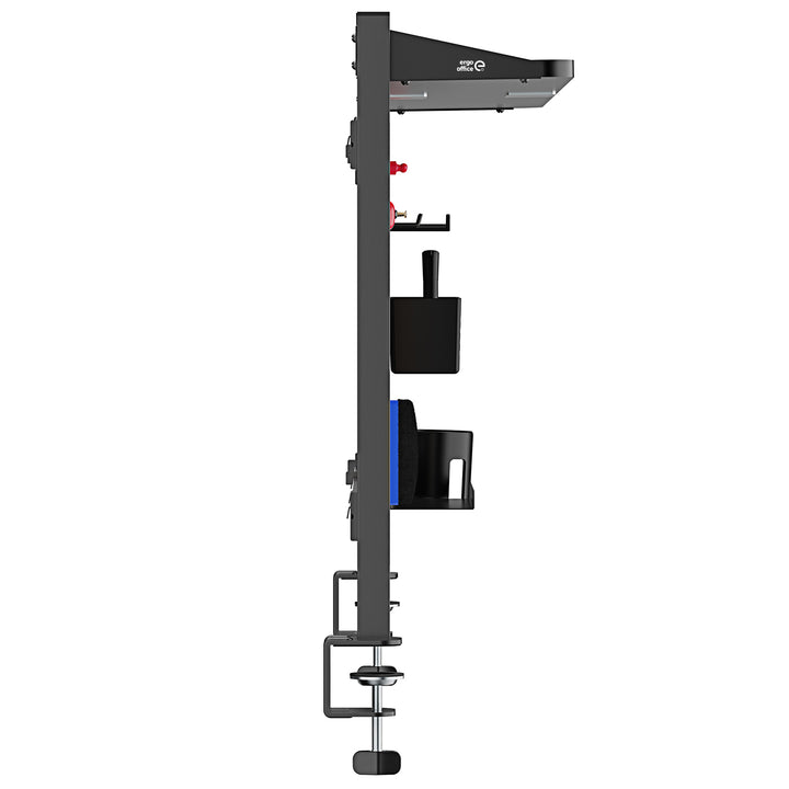 Skrivbordsavdelare/organisatör Ergo Office, max. belastning 10kg, vit och korktavla, bredd 1250mm, svart,ER-300 B