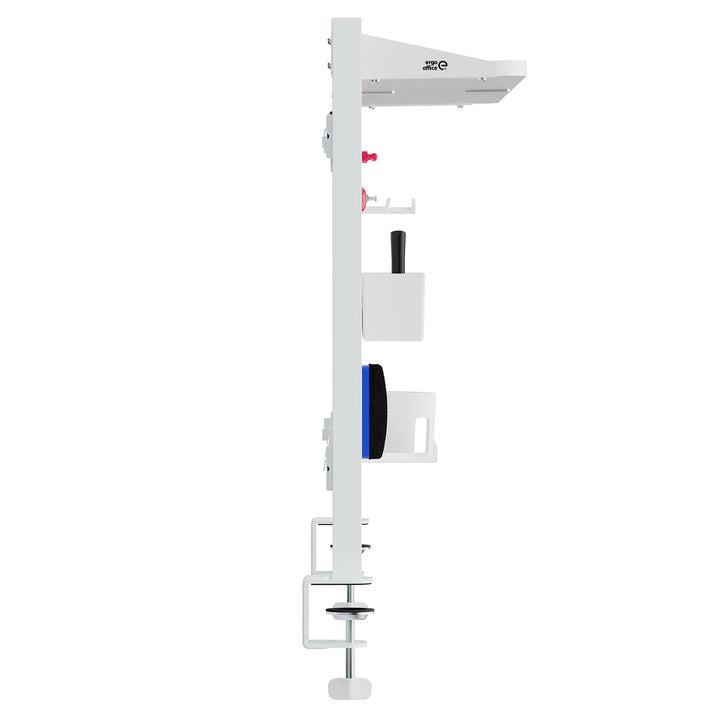 Skrivbordsavdelare/organisatör Ergo Office, maxbelastning 10 kg, vit och korkskiva, bredd 1250 mm, vit, ER-300 W