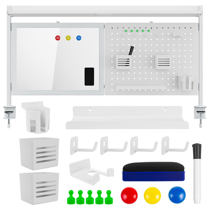Skrivbordsavdelare/organisatör Ergo Office, maxbelastning 10kg, whiteboard, bredd 1116mm, vit, ER-301 W