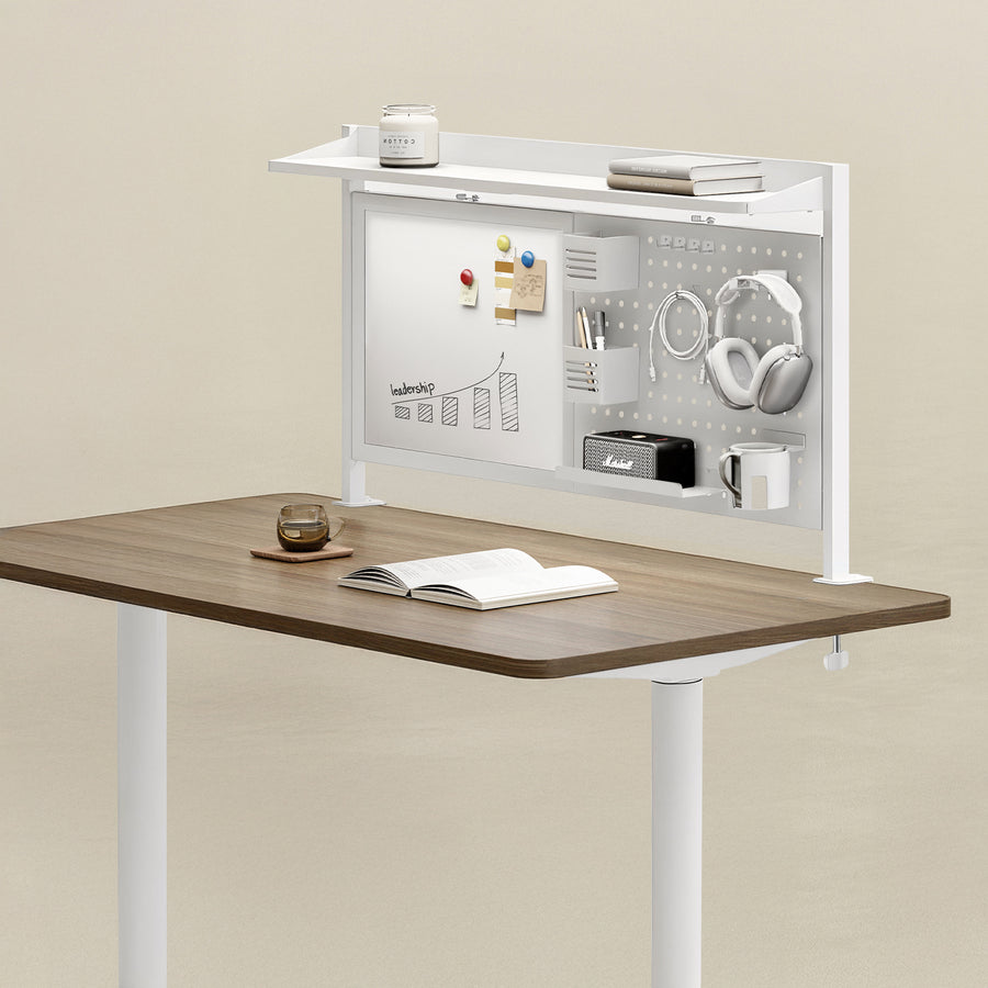 Skrivbordsavdelare/organisatör Ergo Office, maxbelastning 10kg, whiteboard, bredd 1116mm, vit, ER-301 W
