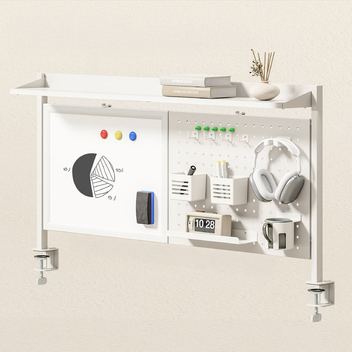 Skrivbordsavdelare/organisatör Ergo Office, maxbelastning 10kg, whiteboard, bredd 1116mm, vit, ER-301 W