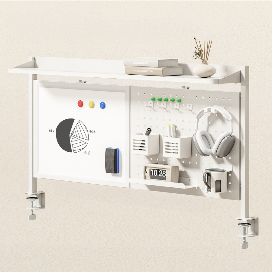 Skrivbordsavdelare/organisatör Ergo Office, maxbelastning 10kg, whiteboard, bredd 1116mm, vit, ER-301 W