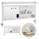 Skrivbordsavdelare/organisatör Ergo Office, maxbelastning 10kg, whiteboard, bredd 1116mm, vit, ER-301 W