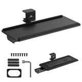 Maclean undesk tangentbordshållare, max. belastning 5 kg, horisontellt och vertikalt justerbar, svart, MC-108 B