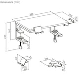 Laptop-/monitorställ Ergo Office, maxbelastning 20 kg, för diag. 13-32", svart, ER-303 B