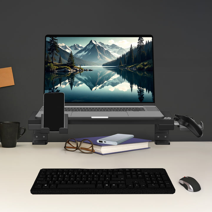 Laptop-/monitorställ Ergo Office, maxbelastning 20 kg, för diag. 13-32", svart, ER-303 B