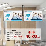 Maclean takfäste för två TV-apparater, max. belastning 2x40kg, 34-60", max VESA 600x400, MC-111 B