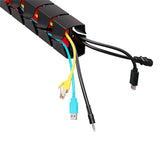Nano RS kabelhanterare / kabelgaller för skrivbord, 1345 mm, svart och röd, RS125