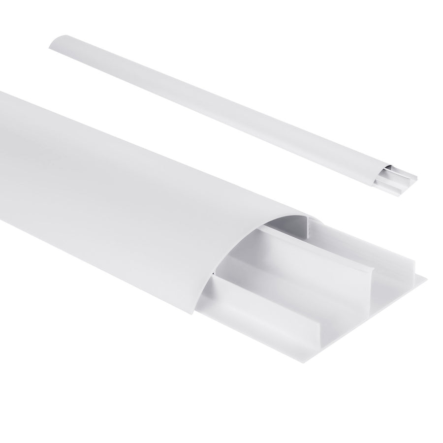 Maclean kabelskyddslist i aluminium, 62x20x750 mm, vit, MC-814 W