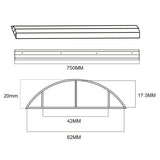 Maclean kabelskyddslist i aluminium, 62x20x750 mm, vit, MC-814 W