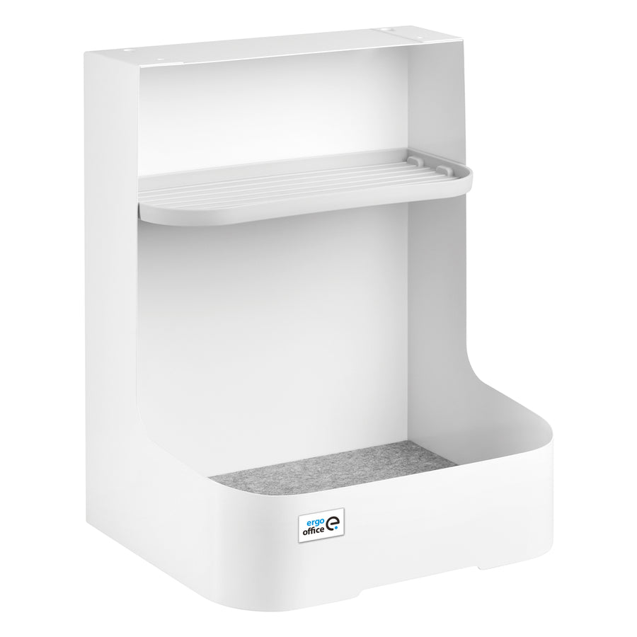 Skrivbordsorganisatör med låda Ergo Office, vit, max. 10kg, ER-440 + Bordsstativ för redskap ER-442