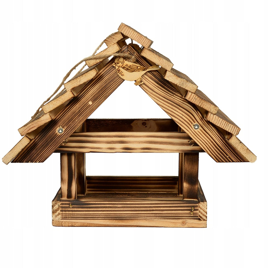Stor fågelmatare i trä för trädgården - XXL 30x25 cm