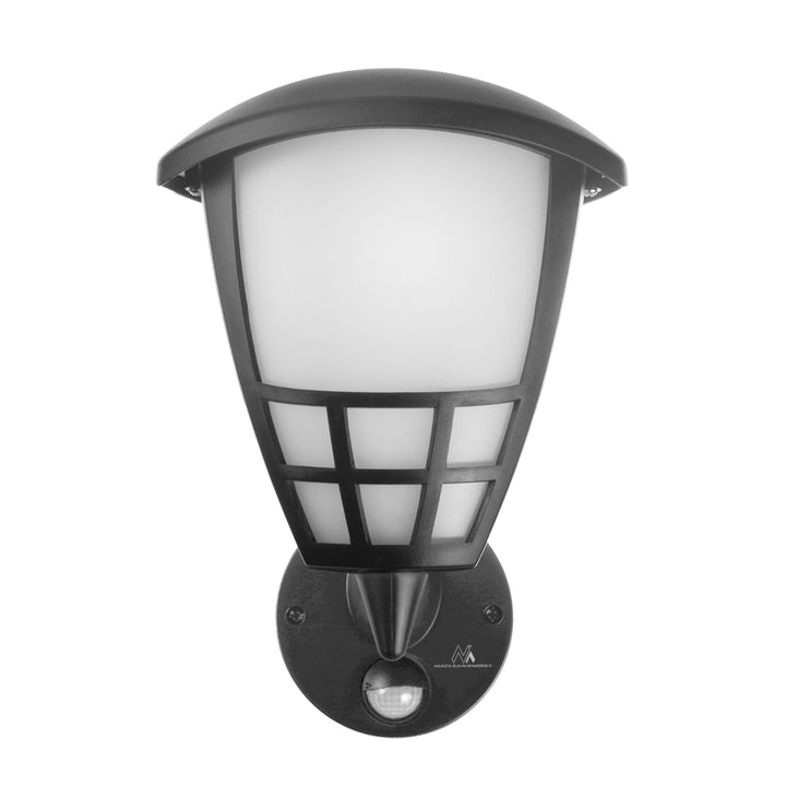 Vägglampa 1xE27 med sensor Maclean, infraröd sensor, max. belastning 60W, IP65, färg grå, MCE518 GR + LED glödlampa E27, 6W 230V Maclean Energy MCE267 WW varmvit 3000Klm 720lm retro edison dekorativ