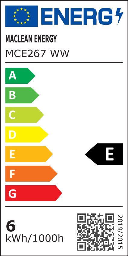 Vägglampa 1xE27 med sensor Maclean, infraröd sensor, max. belastning 60W, IP65, färg grå, MCE518 GR + LED filamentlampa E27, 6W 230V Maclean Energy MCE267 WW varmvit 3000Klm 720lm retro edison dekorativ