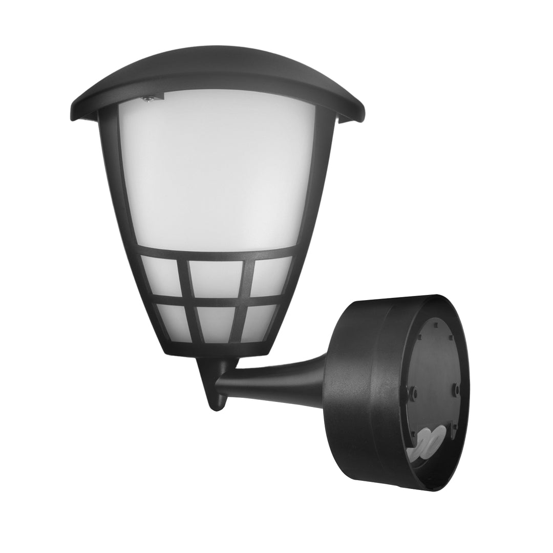 Vägglampa 1xE27 med sensor Maclean, infraröd sensor, max. belastning 60W, IP65, svart, MCE518 B + LED filamentlampa E27, 4W 230V Maclean Energy MCE266 WW varmvit 3000K 470lm retro edison dekorativ