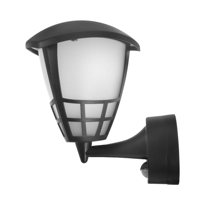 Vägglampa 1xE27 med sensor Maclean, infraröd sensor, max. belastning 60W, IP65, svart, MCE518 B + LED glödlampa E27, 11W 230V Maclean Energy MCE280 WW varmvit 3000K 1500lm retro edison dekorativ A60