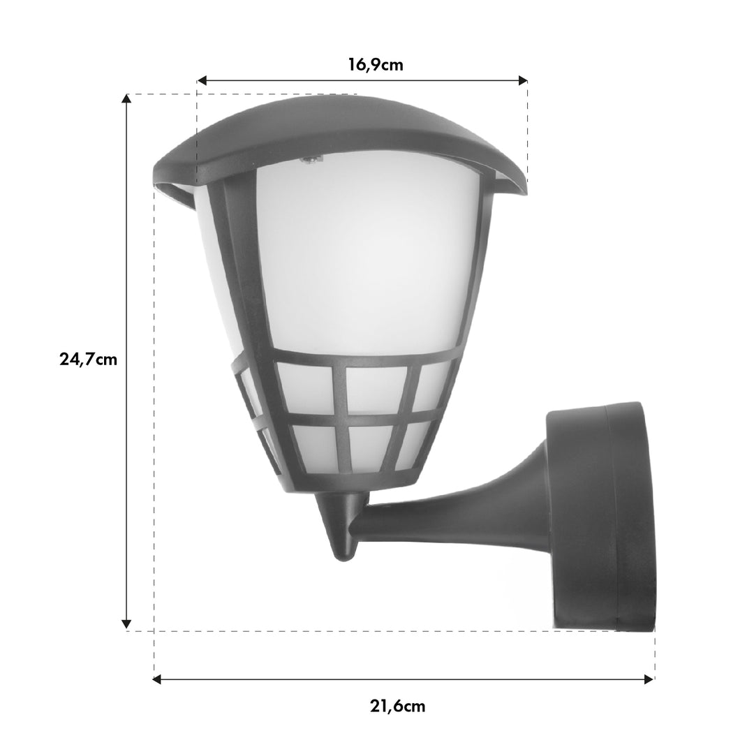 Vägglampa 1xE27 Maclean, max. belastning 60W, IP65, färg grå, MCE519 GR + LED filamentlampa E27, 4W 230V Maclean Energy MCE266 WW varmvit 3000K 470lm retro edison dekorativ