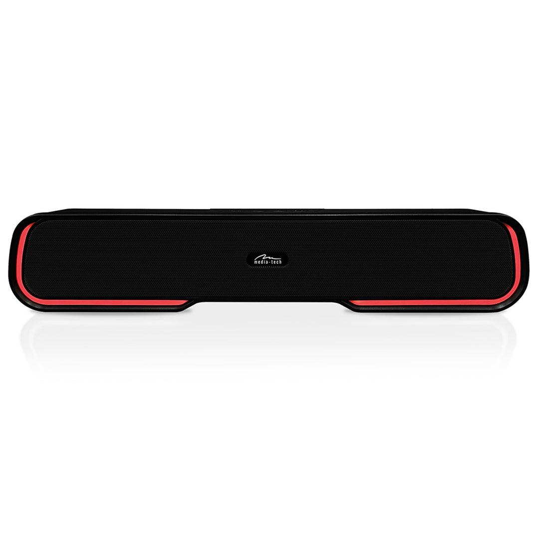 Bärbar Bluetooth soundbar-högtalare, flerfärgad RGB-bakgrundsbelysning, RMS 10W, PMPO 450W, FM-radio, MP3. AUX, inbyggt uppladdningsbart batteri, Media-Tech PHANTOM BT