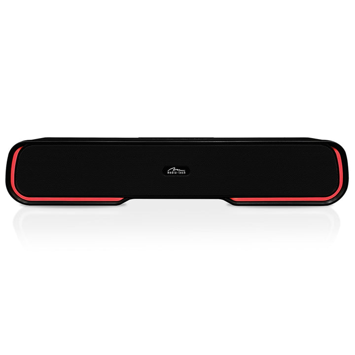 Bärbar Bluetooth soundbar-högtalare, flerfärgad RGB-bakgrundsbelysning, RMS 10W, PMPO 450W, FM-radio, MP3. AUX, inbyggt uppladdningsbart batteri, Media-Tech PHANTOM BT