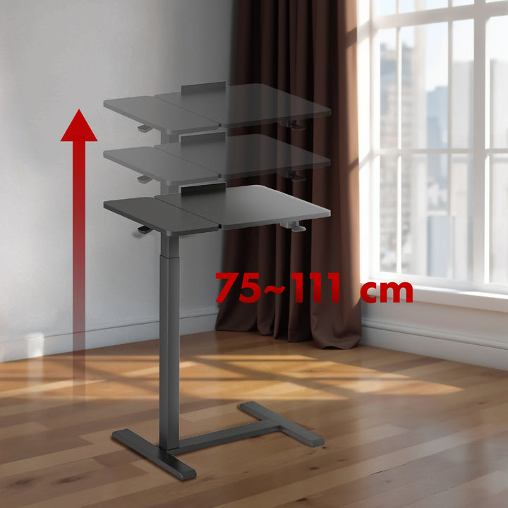 Maclean mobilt skrivbords-/laptopstativ, svart, höjdjusterbart 76-109cm, max. 30kg , MC-120 B