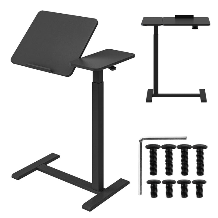 Maclean mobilt skrivbords-/laptopstativ, svart, höjdjusterbart 76-109cm, max. 30kg , MC-120 B