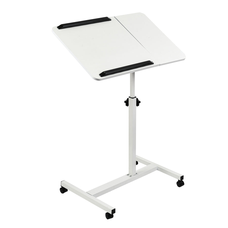 Mobilt skrivbordsstativ Maclean, vit, höjdjusterbar 59-89cm, max. 30kg , MC-121 W