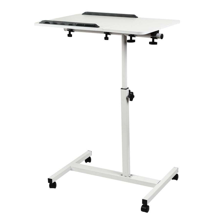 Mobilt skrivbordsstativ Maclean, vit, höjdjusterbar 59-89cm, max. 30kg , MC-121 W