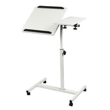Mobilt skrivbordsstativ Maclean, vit, höjdjusterbar 59-89cm, max. 30kg , MC-121 W