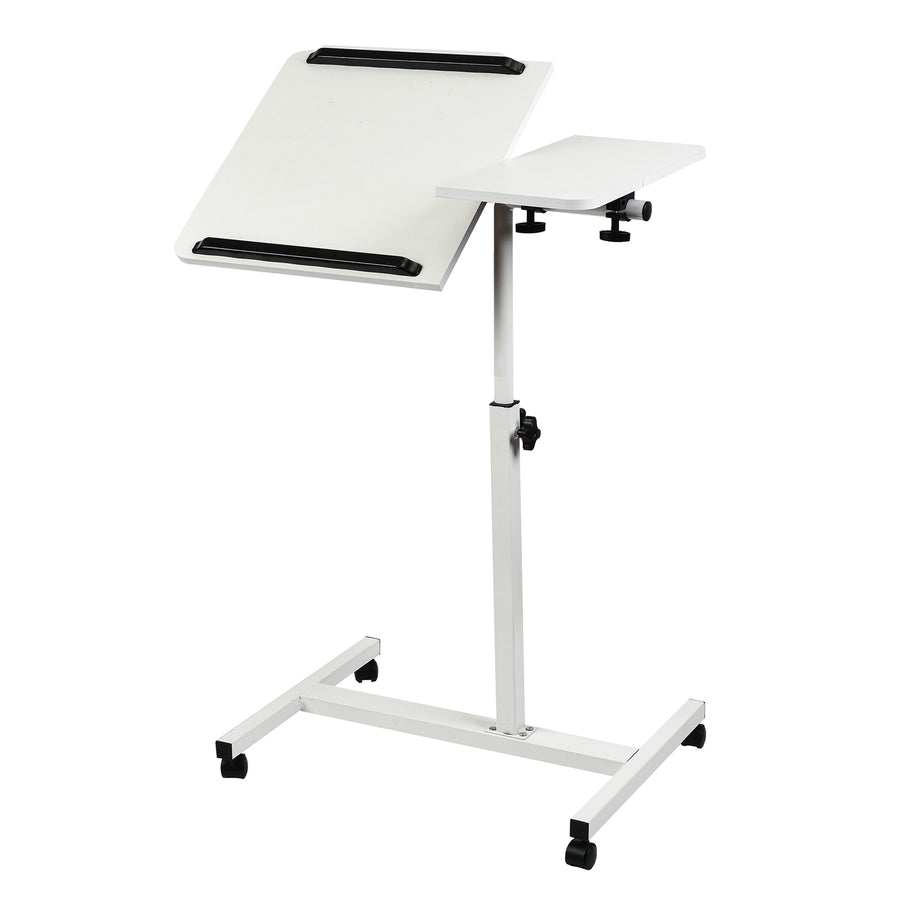 Mobilt skrivbordsstativ Maclean, vit, höjdjusterbar 59-89cm, max. 30kg , MC-121 W